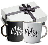 Triple Gifffted Mr coffee mug with 380 ml capacity and gold rim for daily use.