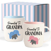 Triple Gifffted Promoted To Grandma mug with pastel interior for new grandmoms