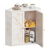 Trironsun corner bread box, double-layer front view, space-saving storage.