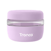 Tronco 16oz glass bowl with lid demonstrating airtight seal for freshness.