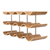 TRUDING countertop wine rack displaying 12-bottle capacity on a stylish surface
