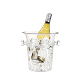 TRUE clear acrylic ice bucket 3-liter with handles for easy serving at parties.