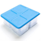 True Cubes crystal-clear ice tray with lid on for pristine cocktails.