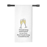 TSOTMO funny champagne friend gift towel ideal for entertaining and gifting