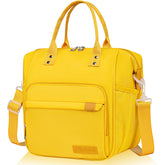TuErCao yellow lunch bag main compartment keeps foods organized and fresh