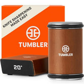 TUMBLER rolling sharpener in action restoring a kitchen knife edge.
