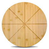 TUOCON 16-inch round pizza board with grooves front for easy pizza slicing during gatherings