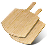 TUOCON pizza peel 12inch bamboo surface for smooth pizza transfer.