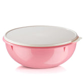Tupperware Fix N Mix pink bowl with seal, air-tight lid preserves freshness.