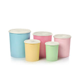 Tupperware Heritage sunburst lid canisters stacked for pantry organization.