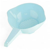 Tupperware small 1-quart colander with light blue handle for safe hot-drain