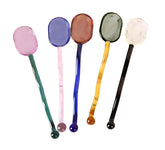 Turbokey glass spoons colorful set for tea stirring