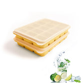 Tvmania ice cube trays with yellow lids for easy release and freshness