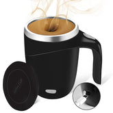 TXLOOK self-stirring mug front view for quick coffee at home or office