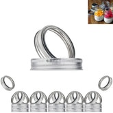 TYESMER 87mm wide-mouth mason jar ring in silver for secure sealing and reuse.