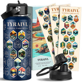 Tyraivl National Parks bottle with stickers for park-tracking memories