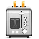 Tyyaefy 2-slice bagel toaster front view with precise browning control.