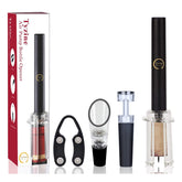 Tyzine air pressure pump bottle opener with foil cutter for quick cork removal.