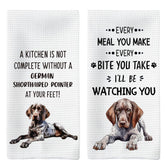 Tzhim German Shorthaired Pointer gift towel set for stylish kitchen décor.