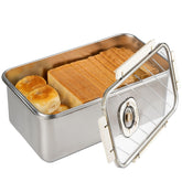 udnmlaiebot bread container with airtight lid preserves freshness and moisture.