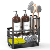 UEFFNR kitchen sink organizer 2-tier keeps bottles organized and saves counter space.