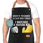UENOW grilling apron front view with adjustable neck strap for comfortable fit