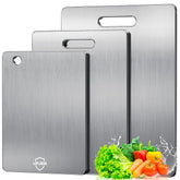 UFJEG titanium cutting board set of 3 on the counter, showcasing safe, non-toxic prep.