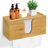 Ugiftt solid wood paper towel dispenser wall mounted for easy access.