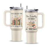 Uibunoo book lovers tumbler with handle, ideal for long reading sessions.