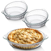 Uiifan 4-pack mini glass pie pan with clear viewing for even browning