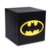 Ukonic Batman logo fridge front glows while keeping drinks cool.
