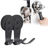 Ulirds 2-pack magnetic portafilter holder on metal wall surface keeps tools organized.