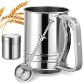 Ullnosoo flour sifter with 3-cup capacity for lump-free baking.
