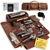 Ultimate Pour travel bartender kit in a bag, ready for on-the-go mixing.