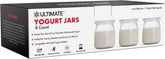 Ultimate Yogurt Jars: 6oz glass jars with lids for fresh, on-the-go snacks.