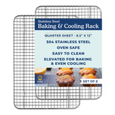 Ultra Cuisine cooling racks two-pack fit 13x9 pans for even cooling