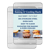 Ultra Cuisine cooling racks 2-pack for half-sheet pans and even airflow