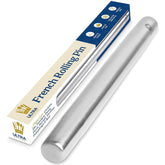 Ultra Cuisine French rolling pin with tapered design for even dough thickness