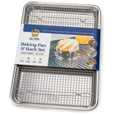 Ultra Cuisine half-sheet pan with rack assembly for even baking and easy cooling