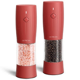 Ultrean salt and pepper grinder set with LED light for precise seasoning.