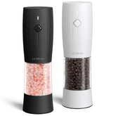 Ultrean salt and pepper grinder set with LED light for precise seasoning
