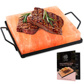 UMAID Himalayan salt block 8x8x1-5 cooking plate on stove for searing and flavor