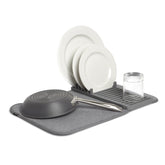 Umbra UDRY Mini on counter saves space with integrated dish rack and mat.
