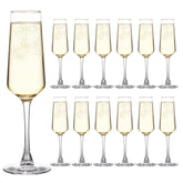 UMEIED champagne flute with 7.5oz capacity, long stem, ideal for elegant toasts.