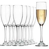 UMEIED champagne flutes 12-set in tulip shape, ideal for weddings and celebrations.