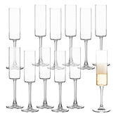 UMEIED champagne flutes set of 12, 6oz each, ideal for festive toasts.