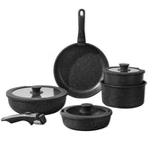UMETRE pots and pans set with detachable handle for versatile cooking