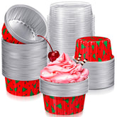Umigy Christmas tree baking cups with lids offer festive presentation and secure transport