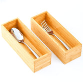 Umilife bamboo drawer organizer with extra-high depth for large utensils