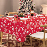 UMINEUX Christmas tablecloth with elk pattern enhancing festive table decoration